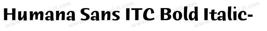 Humana Sans ITC Bold Italic字体转换
